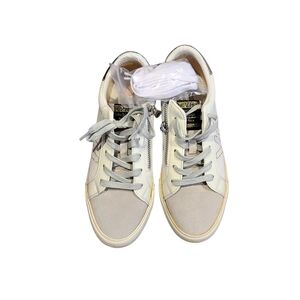Vintage Havana White/Grey Peppled Vita Leather Sneakers Womens